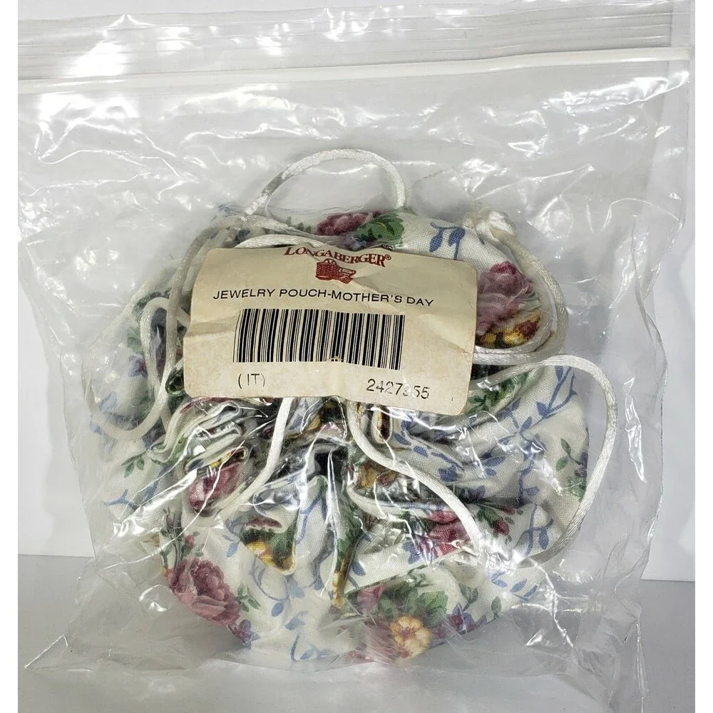Used ~ Longaberger 1998 MOTHER’S DAY “Rings and Things” BASKET #10383 +New Pouch